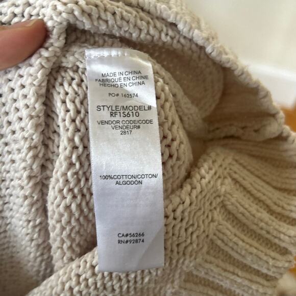 Splendid Grey Star Print Cotton Knit Crewneck Long Sleeve Sweater Boho Celestial - Picture 5 of 6